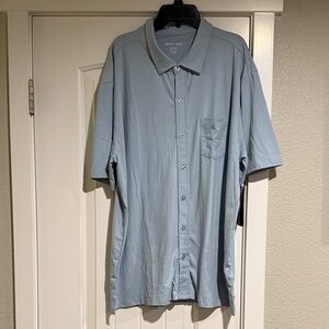 Swiss Alps Light Blue Casual Button Down Shirt